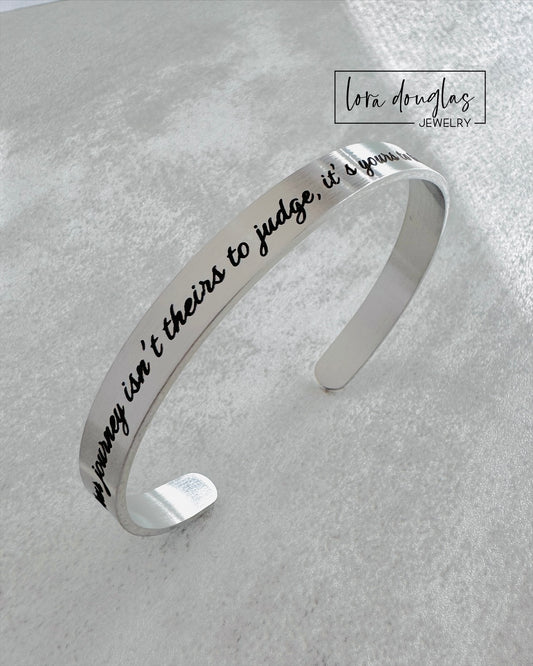 Silver bracelet with custom engraving