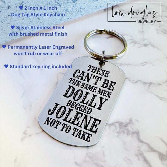 western themed dolly keychain with funny quote gift for girlfriend