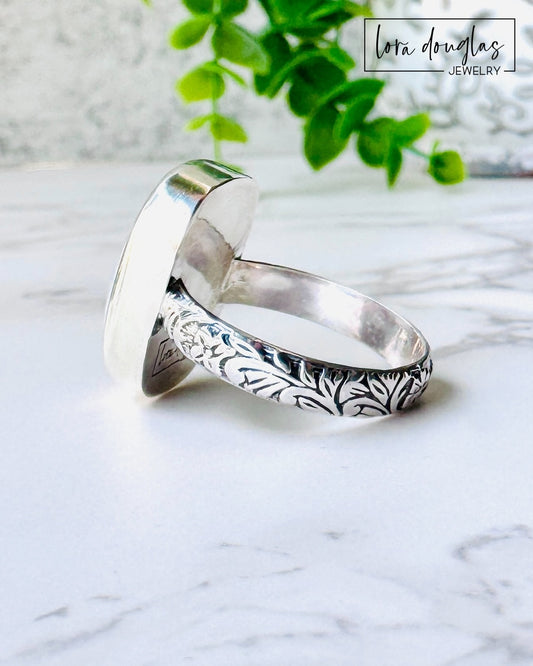 Moonstone Cocktail Ring, Sterling Silver