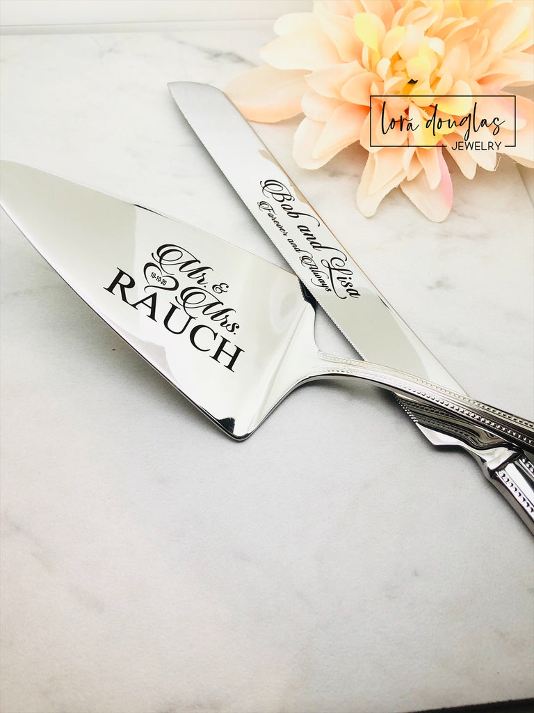 Wedding & Celebrations :: Wedding Accessories & Jewelry :: Laser Engraved  Cake Set,Wedding Gift,Anniversary Gift,Wooden Knife And Server,Rustic Cake  Set,Wedding Cake Cutting Set, Farmhouse Wedding