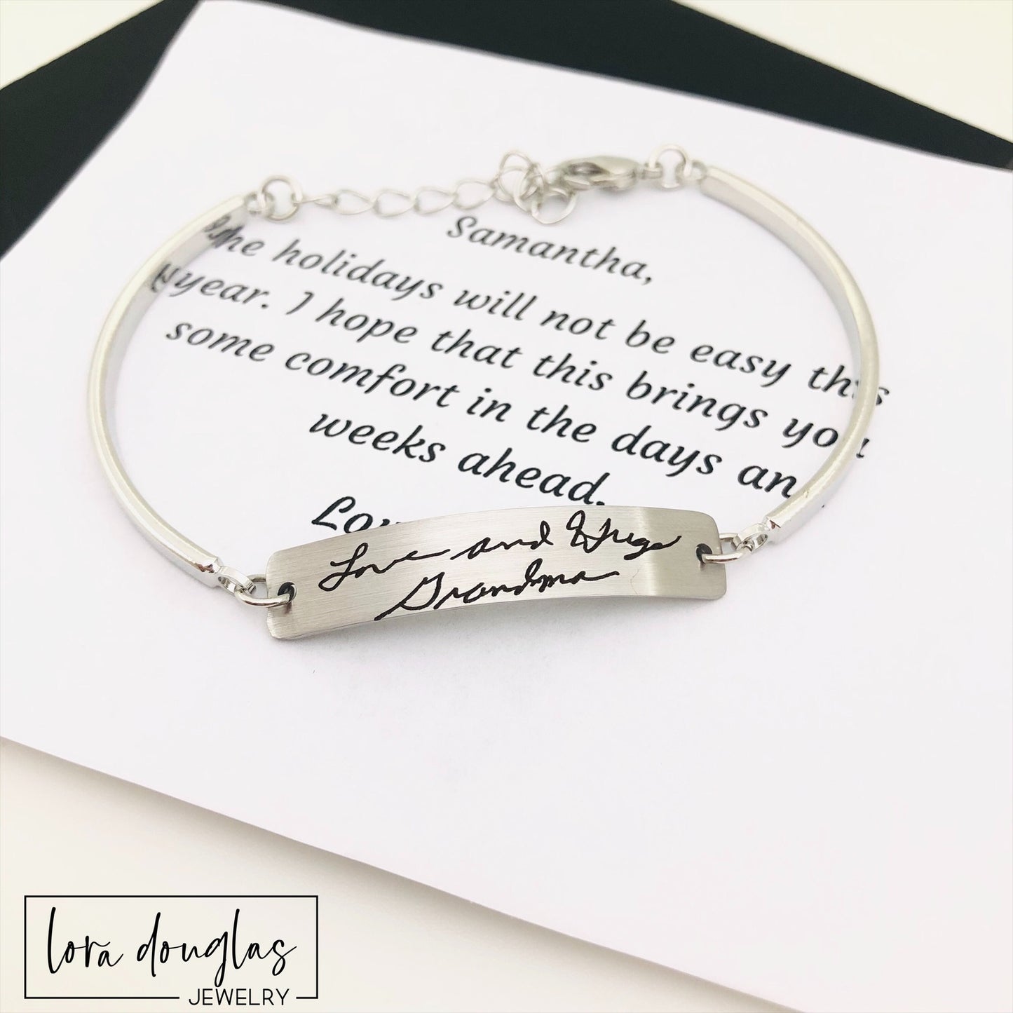 Handwriting Bracelet, Engrave Your Handwriting
