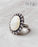 Moonstone Statement Ring, Sterling Silver, Size 9