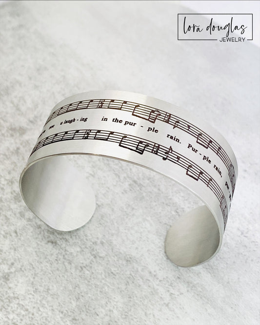 Purple Rain Sheet Music Bracelet