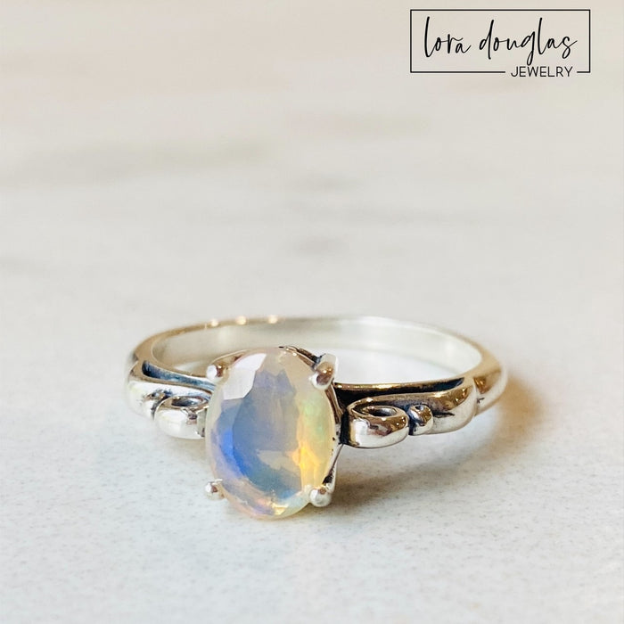 Opal in Sterling Silver Ring, Size 7