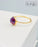 Rose-Cut Garnet Gold-Filled Ring, Size 7