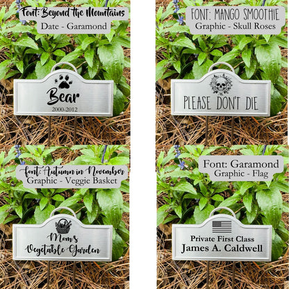 examples of Custom Logo Garden Marker
