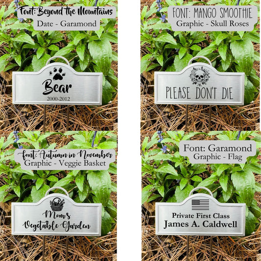 examples of Custom Logo Garden Marker