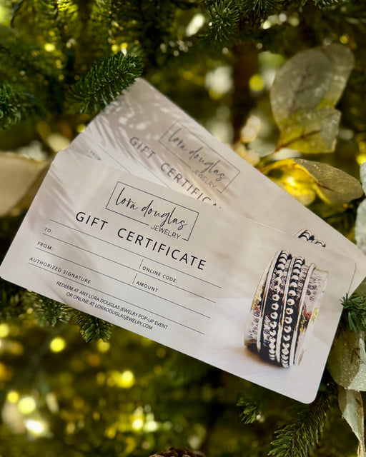 Gift Certificate, Gift Card | Lora Douglas Jewelry