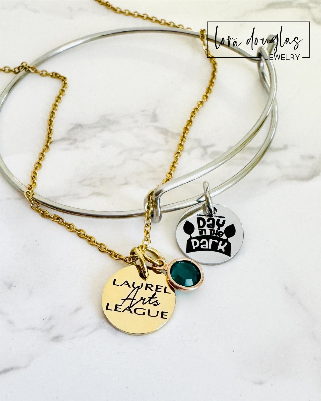 Laurel Arts League Jewelry for members. Bracelet or necklace.