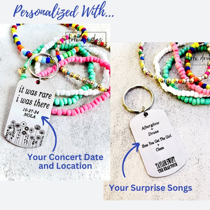 Surprise Song Keychain, Personalized Eras Tour Keychain