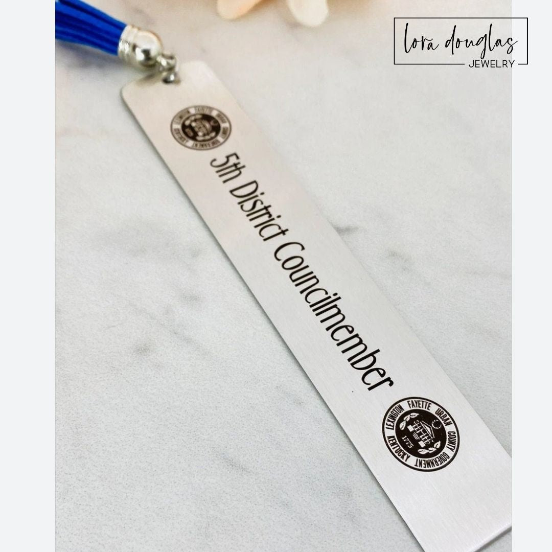 Custom Logo Bookmark | Personalized Engraved Stainless Steel Business Gift