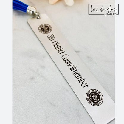 Custom Logo Bookmark | Personalized Engraved Stainless Steel Business Gift