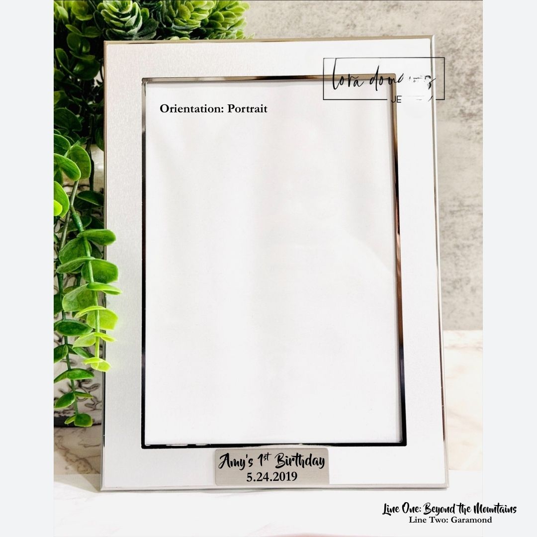 custom picture frame engraved with personalized text