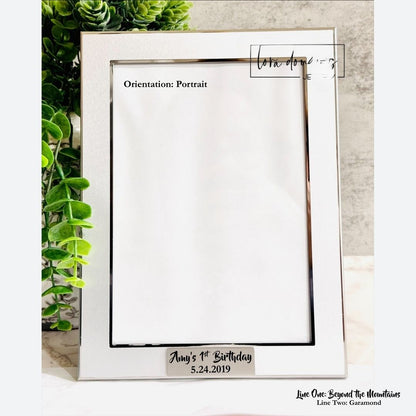 custom picture frame engraved with personalized text