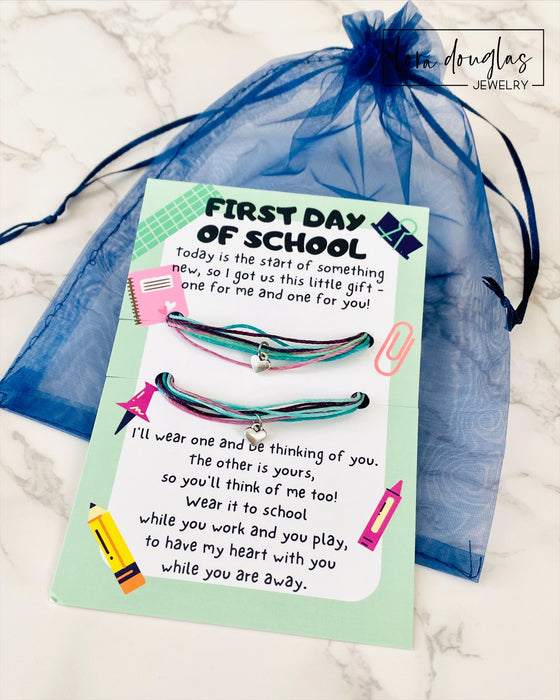 Back to School Bracelet Set for Parent and Child - First Day of School Bracelet Set (SKU04)