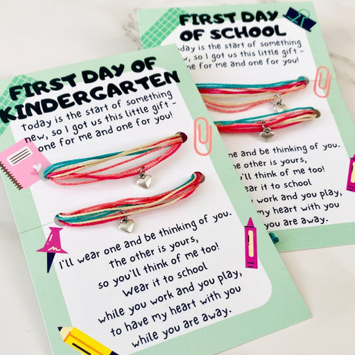 Back to School Bracelet Set for Parent and Child - First Day of School Bracelet Set (SKU05)
