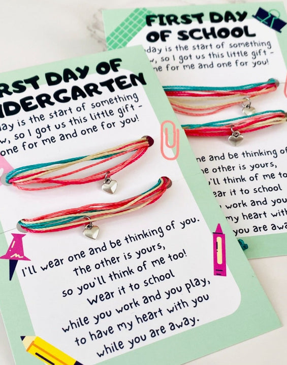 Back to School Bracelet Set for Parent and Child - First Day of School Bracelet Set (SKU05)