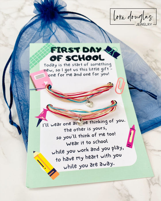 Back to School Bracelet Set for Parent and Child - First Day of School Set (SKU03)