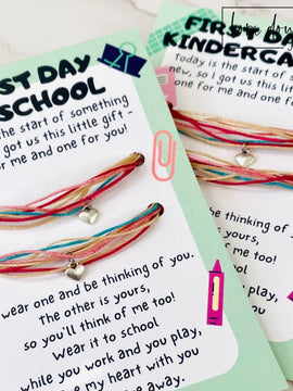 Back to School Bracelet Set for Parent and Child - First Day of School Set (SKU03)