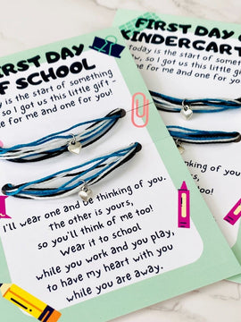 Back to School Bracelet Set for Parent and Child - First Day of School Bracelet Set (SKU07)