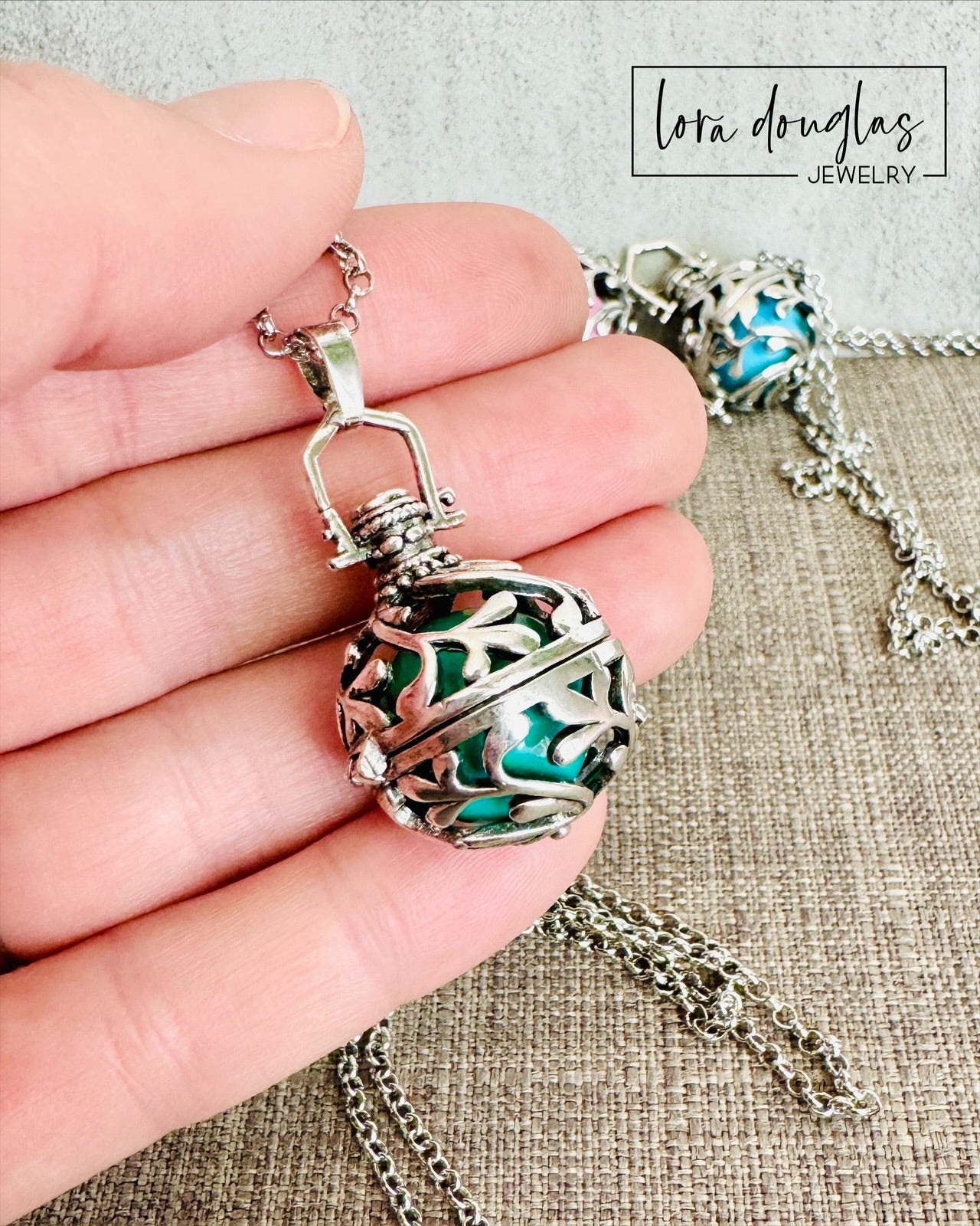 An Angel Caller, also referred to as a “Bola” or “Harmony Ball," is an ancestral jewelry that has been celebrated for centuries in different cultures. The pendant contains a metal ball that emits a subtle and harmonious chime when shaken, that brings calm and soothing. Legend has it that the soft jingling sound, that is unique for each Bola has the power to call the Guardian Angel of the wearer to provide them protection and comfort.