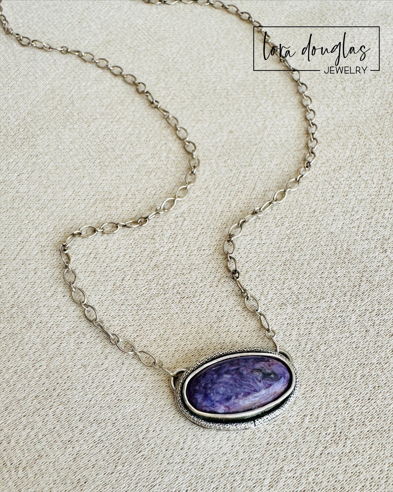 Charoite necklace, Charoite jewelry, Charoite oval, oval necklace, February birthstone jewelry, birthstone necklace, natural stone, gemstone jewelry, purple jewelry, graduation gift