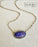 Charoite Oval Sterling Silver Necklace