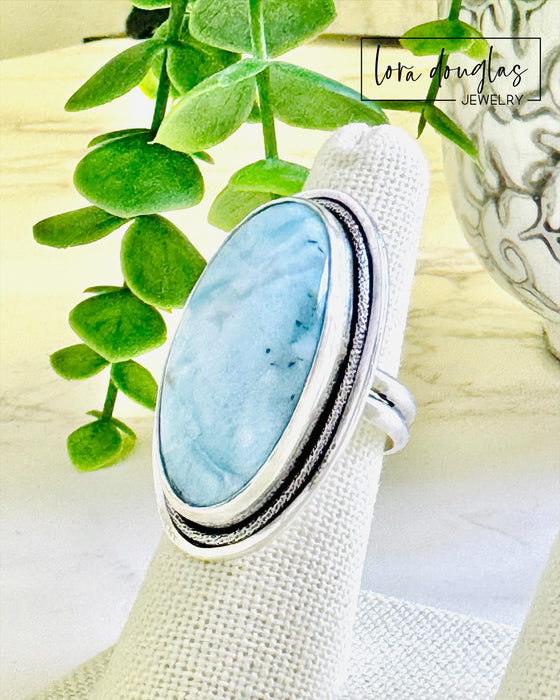 Larimar Cocktail Ring, Sterling Silver