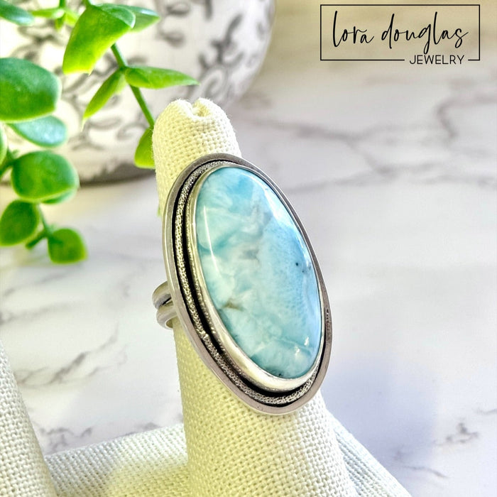 Larimar Cocktail Ring, Sterling Silver