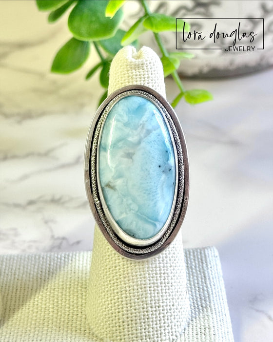 Larimar Cocktail Ring, Sterling Silver