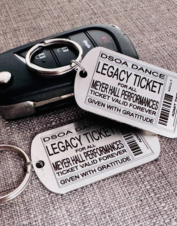 Custom Ticket Stub Keychain, Create a Ticket Keychain
