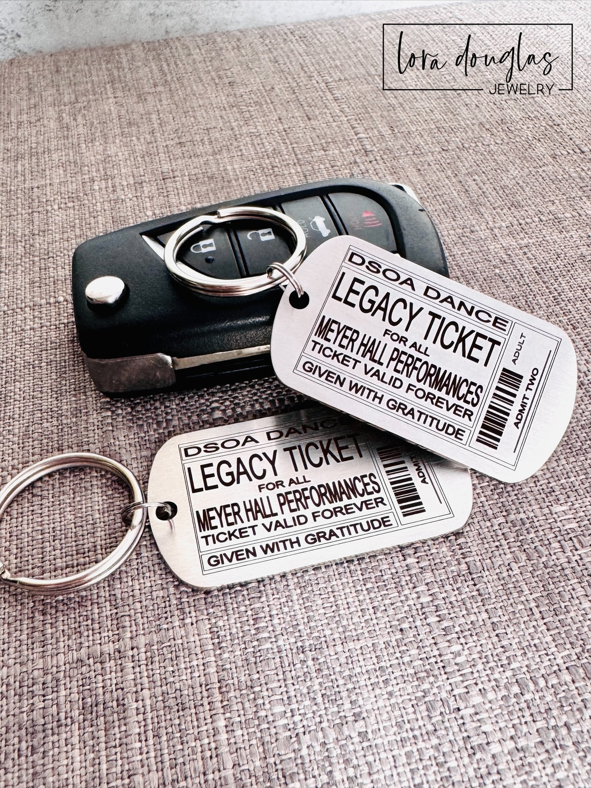 Custom Ticket Stub Keychain, Create a Ticket Keychain