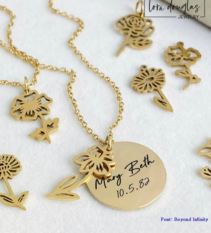 Birth Flower Necklace