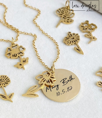 Birth Flower Necklace