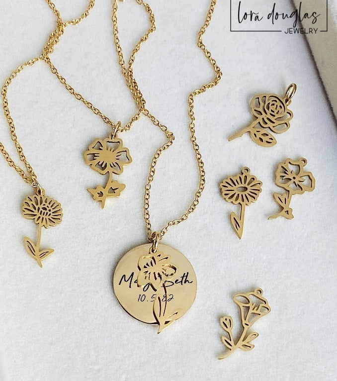 Birth Flower Necklace