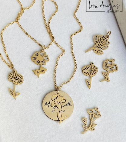 Birth Flower Necklace