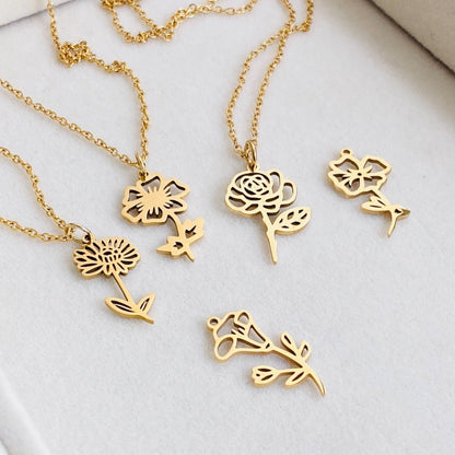 Birth Flower Necklace
