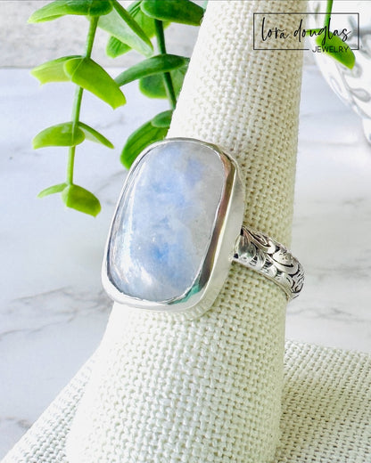 Moonstone Cocktail Ring, Sterling Silver