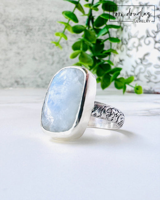 moonstone ring, sterling silver moonstone jewerly