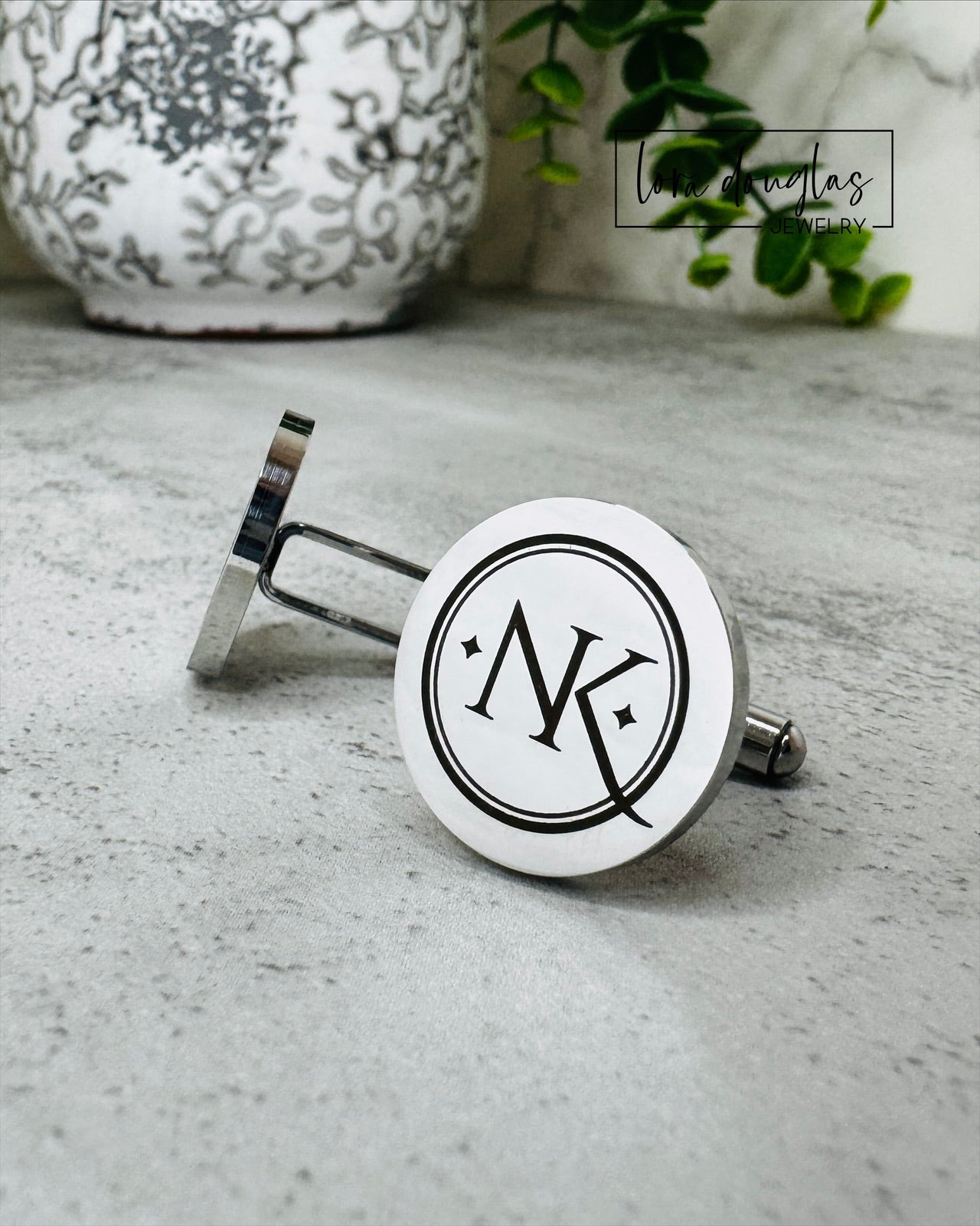 Cufflinks Custom Engraved With Your Logo, Silver Cufflinks