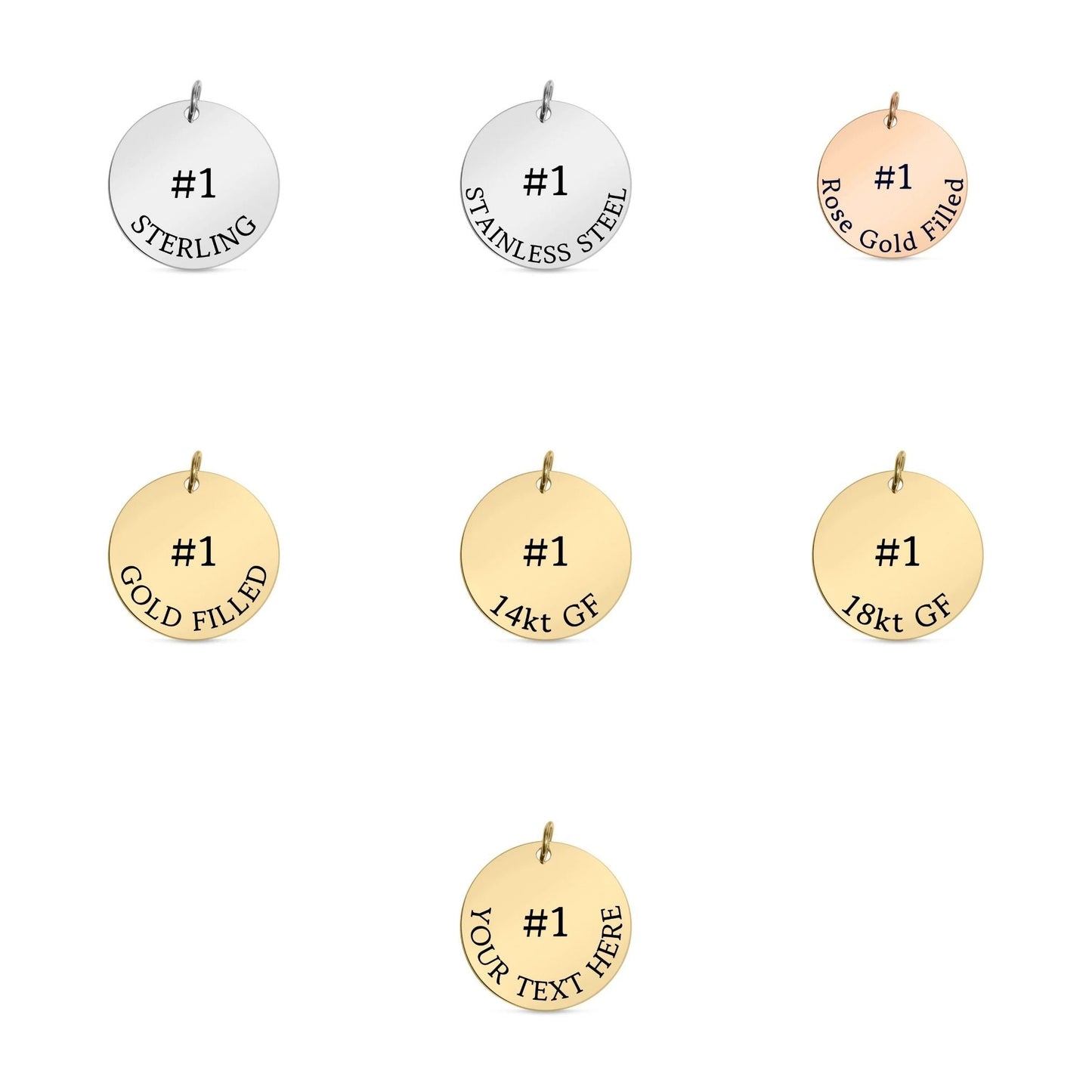 permanent jewelry id tags stainless steel 13mm engraved chain labels