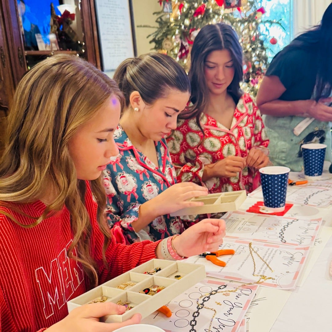 jewelry making party with lora Douglas jewelry