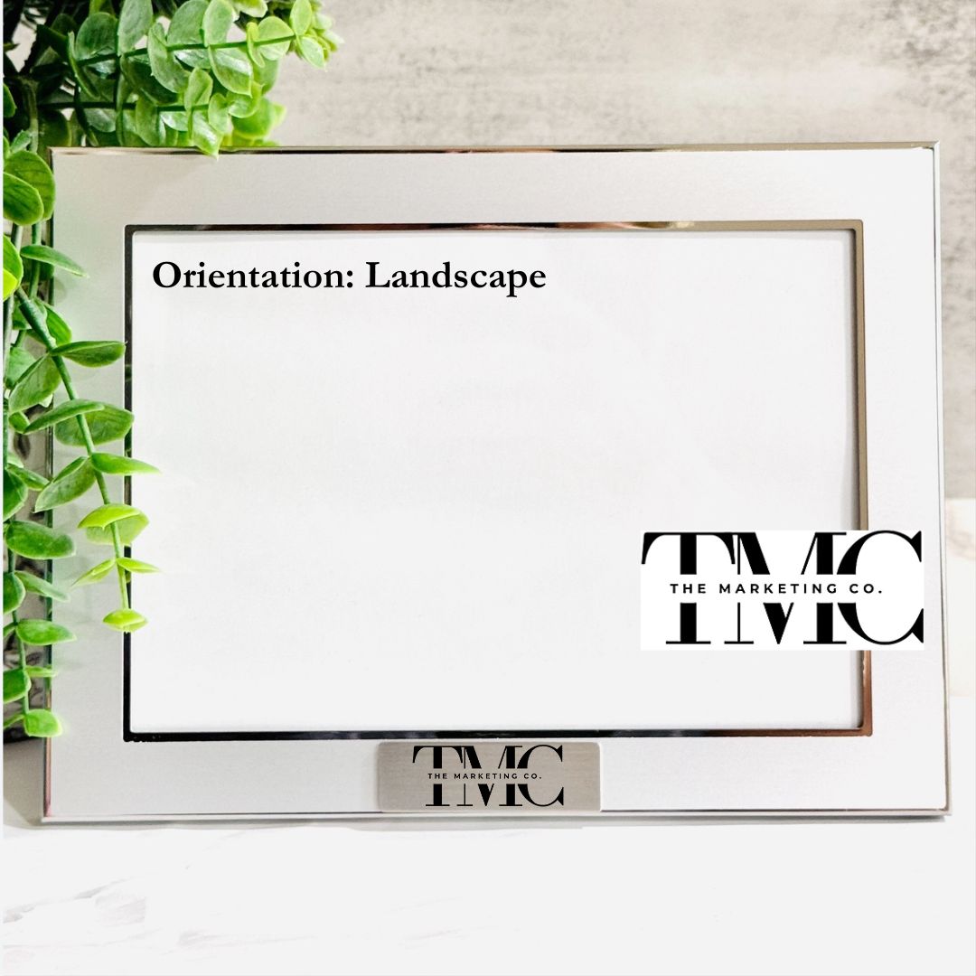 landscape picture frame engraved with logo