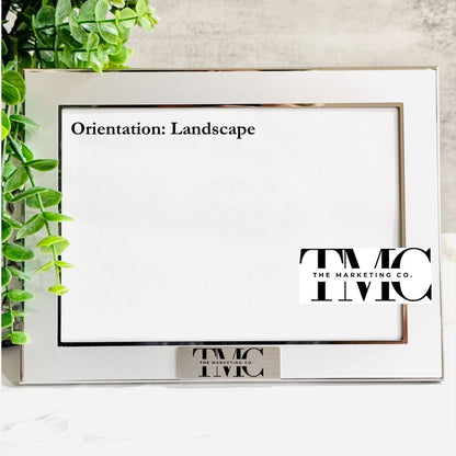 landscape picture frame engraved with logo