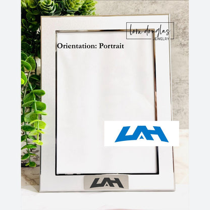 logo picture frame engraved with custom logo