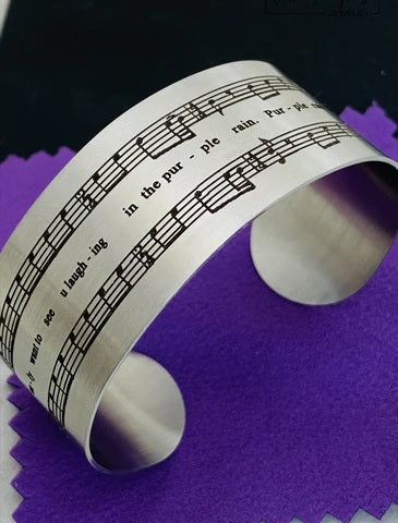Purple Rain Sheet Music Bracelet