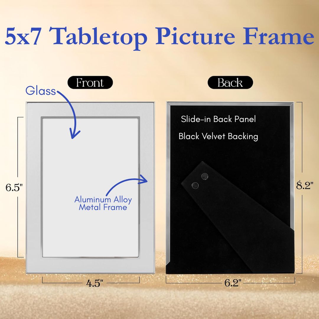 size specification for engraved picture frame