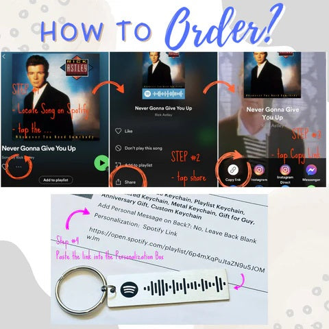 Custom Music Code Keychain, Playlist Keychain