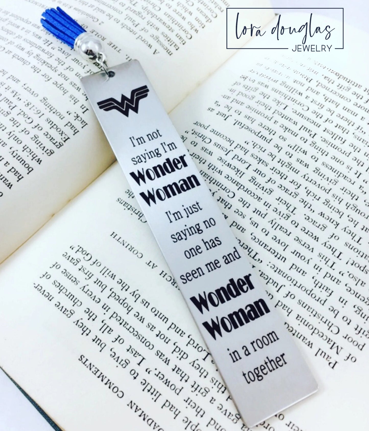 superhero inspired bookmark stainless steel engraved quote bookmark
