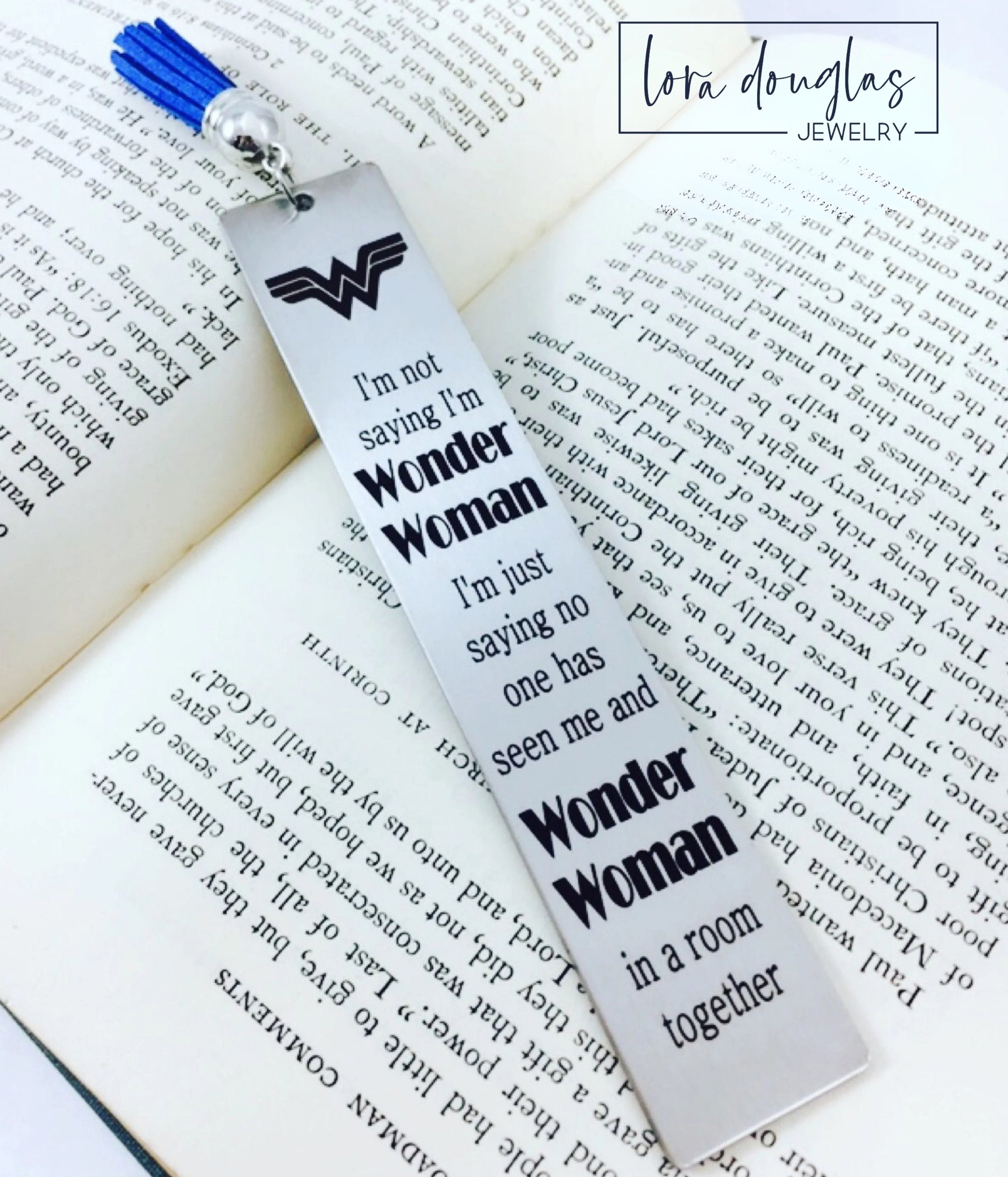 superhero inspired bookmark stainless steel engraved quote bookmark